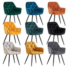1/2X Dining Chairs Velvet