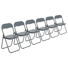6x Padded Folding Chairs Easy
