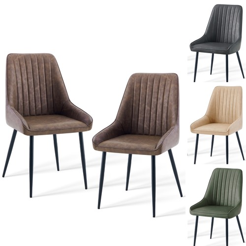 Pcs dining chairs faux - 2/4,