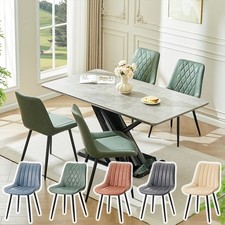 4X Faux Leather Dining Chairs