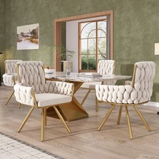 4Pcs Rotatable Dining Chairs