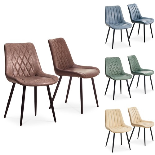 2pcs faux leather dining - 2pcs,