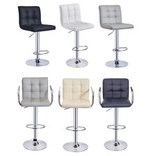 Bar Stools Set of 2 PU Leather